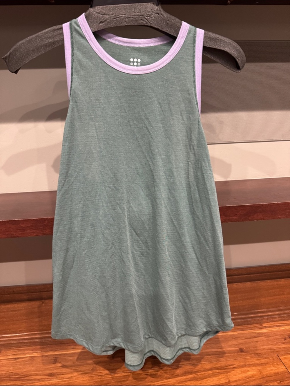 Title Nine Green Tank with Lavender Trim
